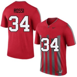 Men's Ohio State Buckeyes #34 Mitch Rossi Throwback Nike NCAA College Football Jersey Sport HET8744HL